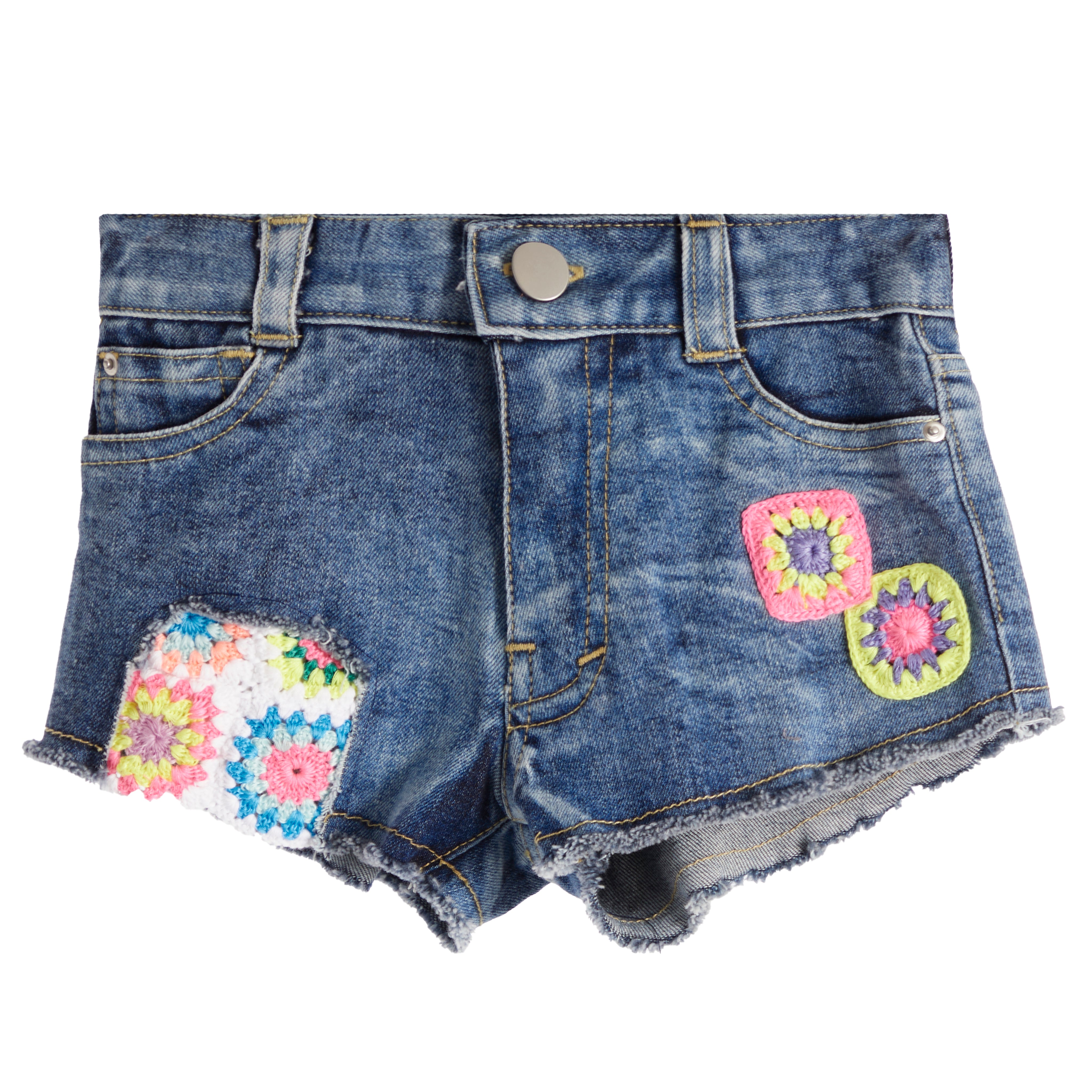 Crochet Patches Denim Short - Denny's