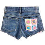 Crochet Patches Denim Short - Denny's