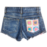 Crochet Patches Denim Short - Denny's