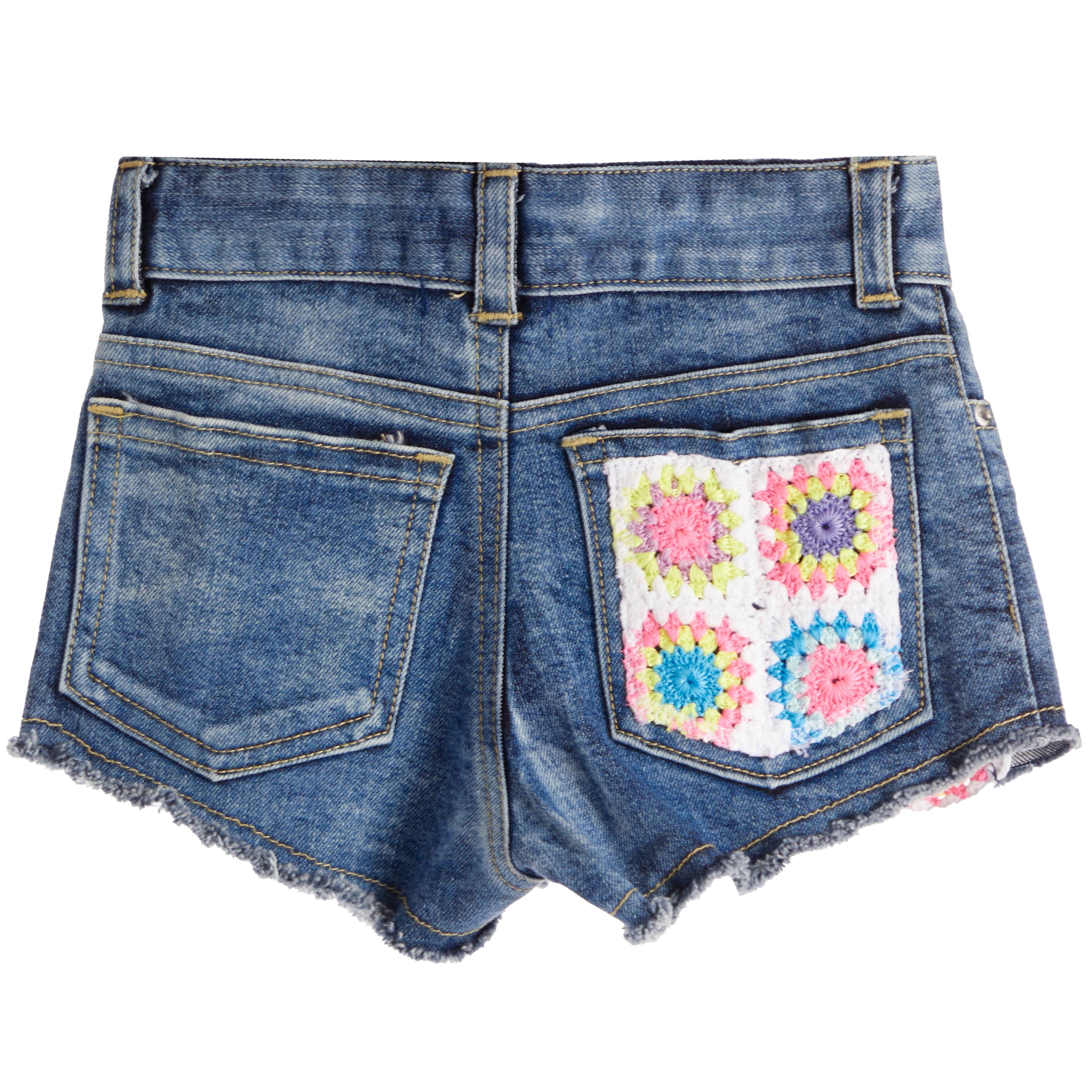 Crochet Patches Denim Short - Denny's