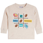 Tik Tac Toe Football With Patch Distressed Thermal - Denny's