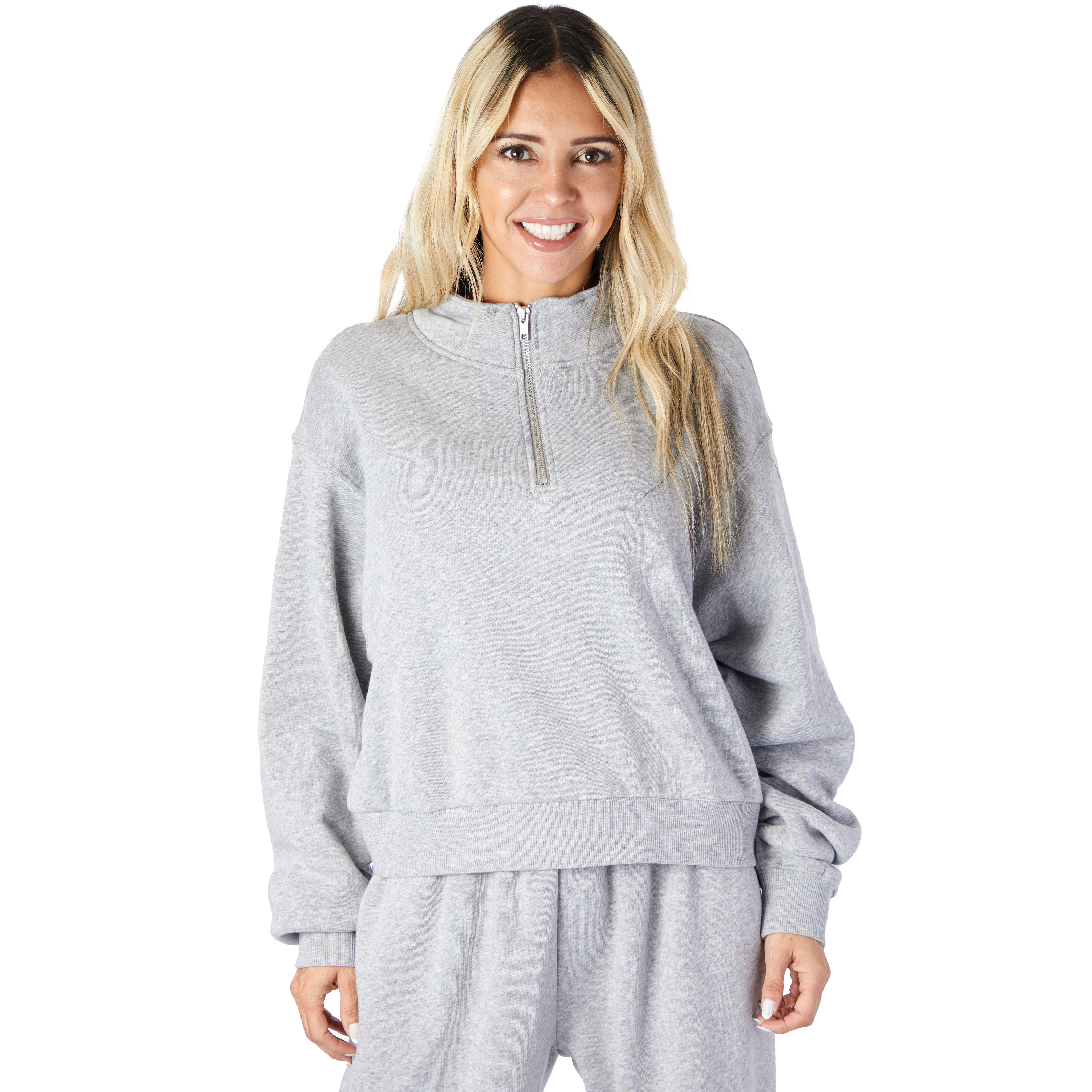 Dylan Solid 3/4 Zip Sweatshirt - Denny's