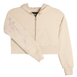 Dylan Coquette Bow Crop Zip Jacket
