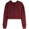Dylan Crop Fleece Zip Hoodie - Denny's