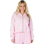 Dylan Solid Crop Zip Hoodie - Denny's
