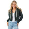 Dylan Solid Crop Zip Hoodie - Denny's