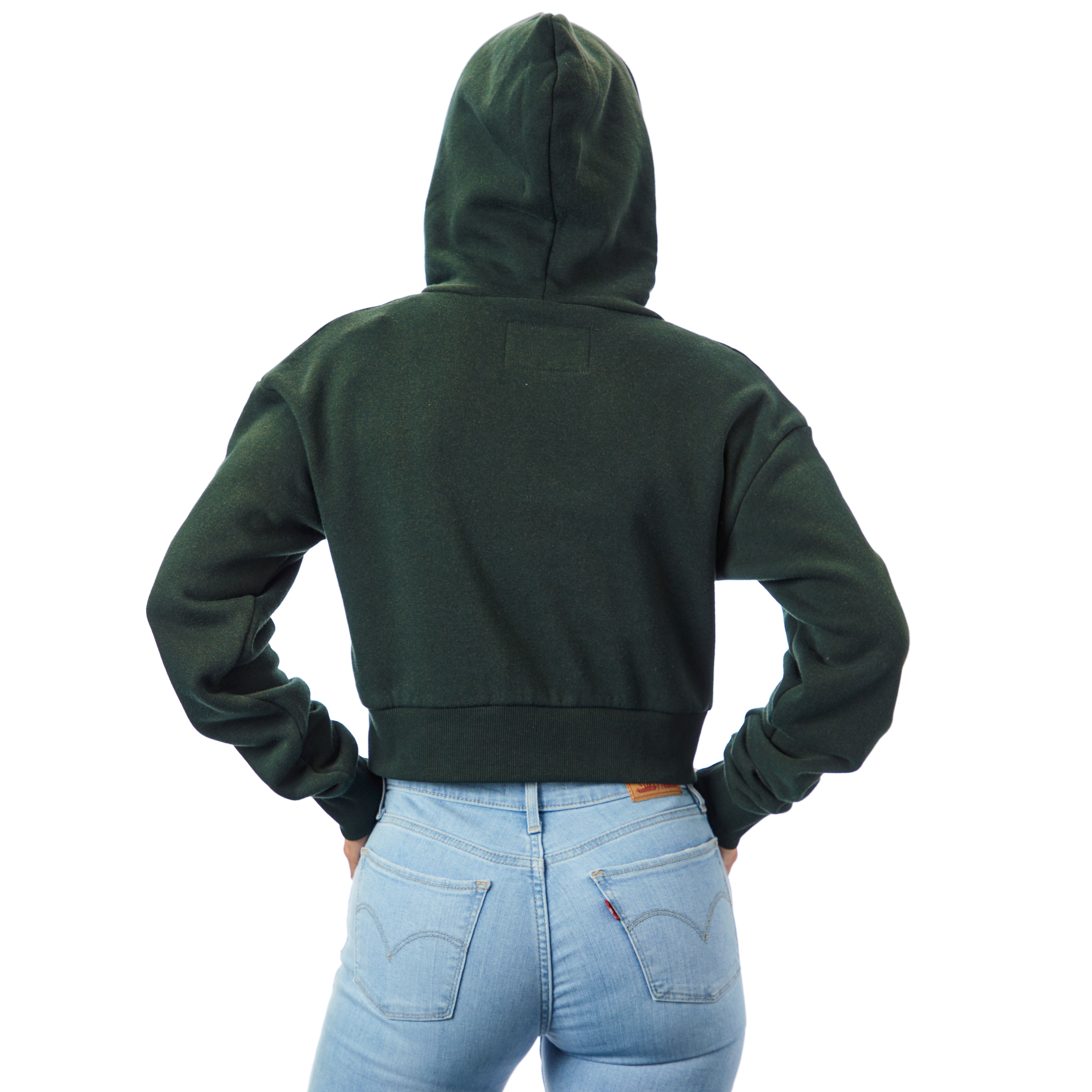 Dylan Solid Crop Zip Hoodie - Denny's