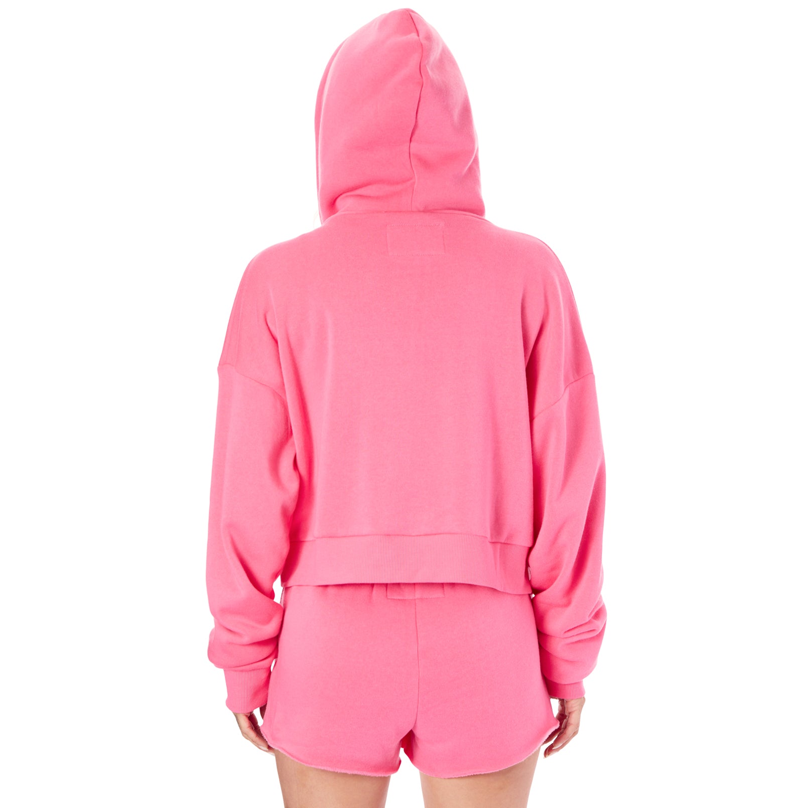 Dylan Solid Crop Zip Hoodie - Denny's