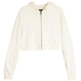 Dylan Solid Crop Zip Hoodie - Denny's
