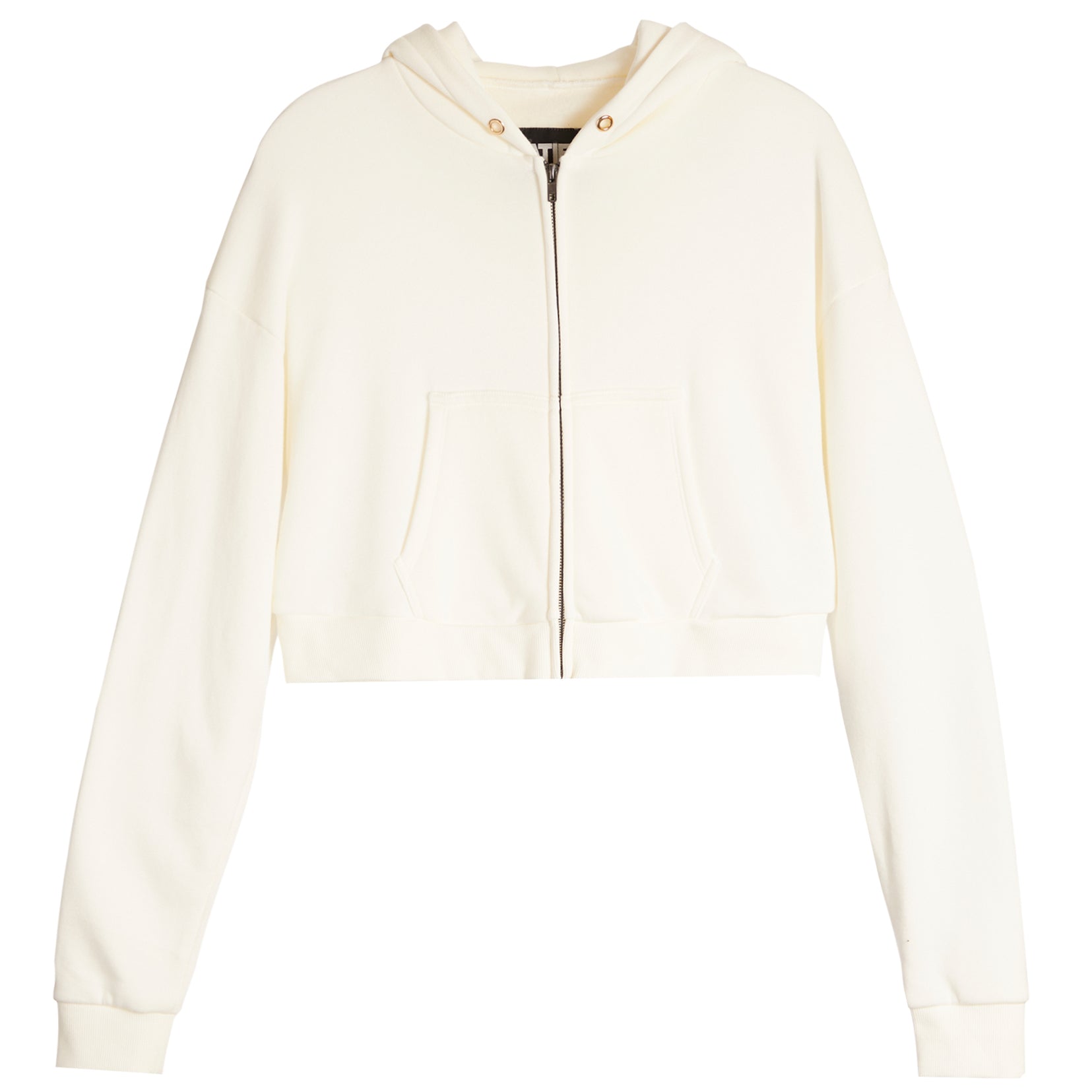 Dylan Solid Crop Zip Hoodie - Denny's