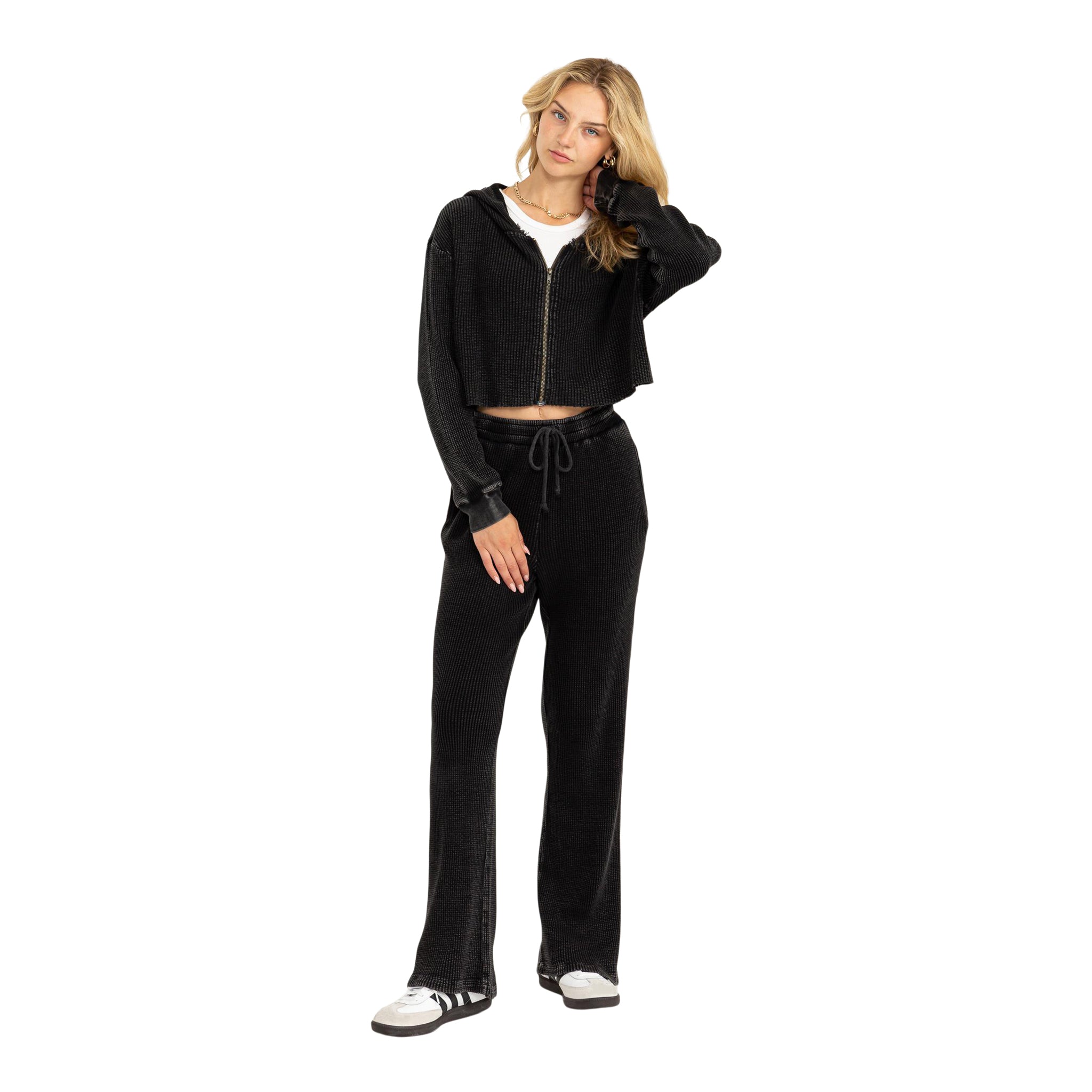 Trend Alert Zip Up Crop Hoodie - Denny's