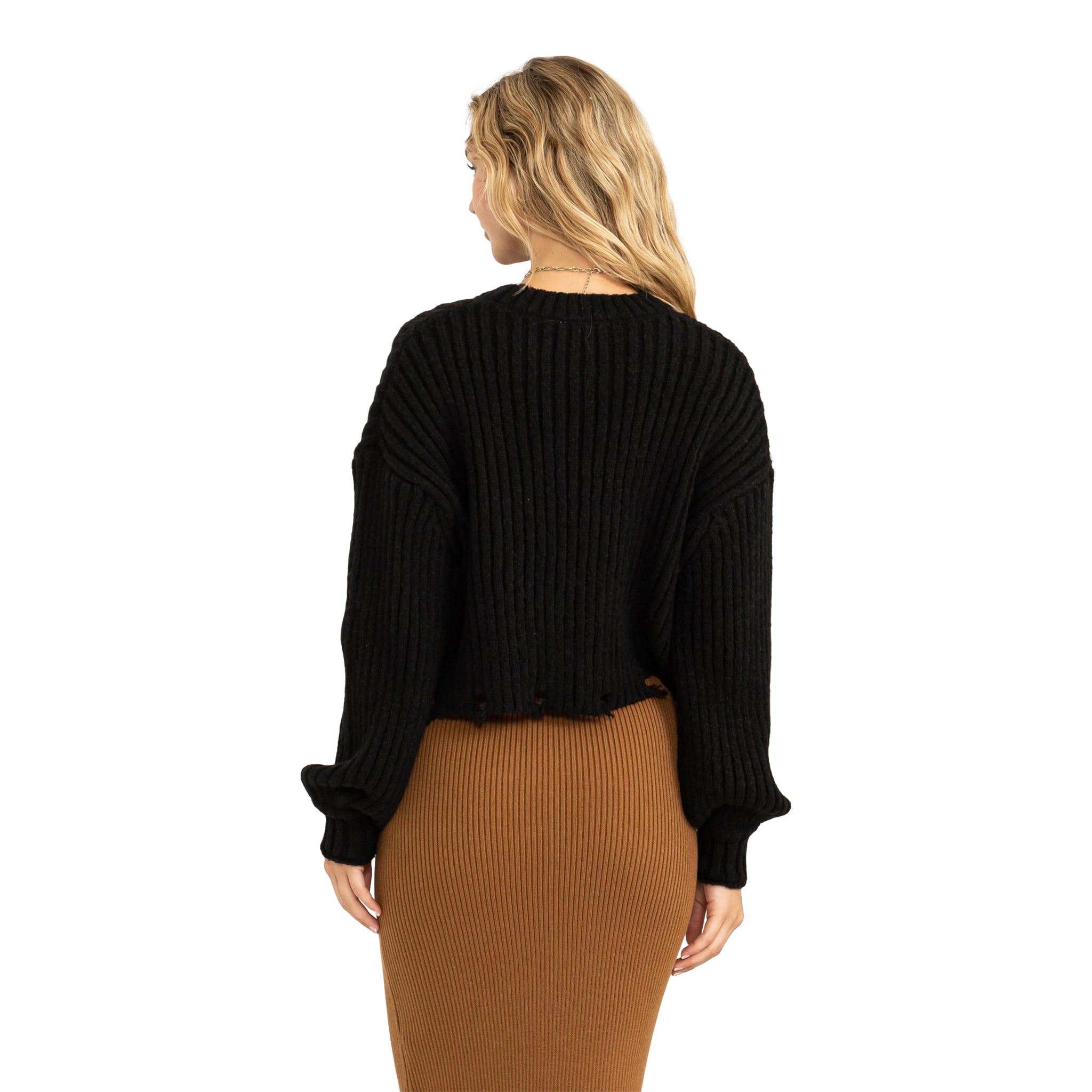 Ripped Hem Sweater - Denny's