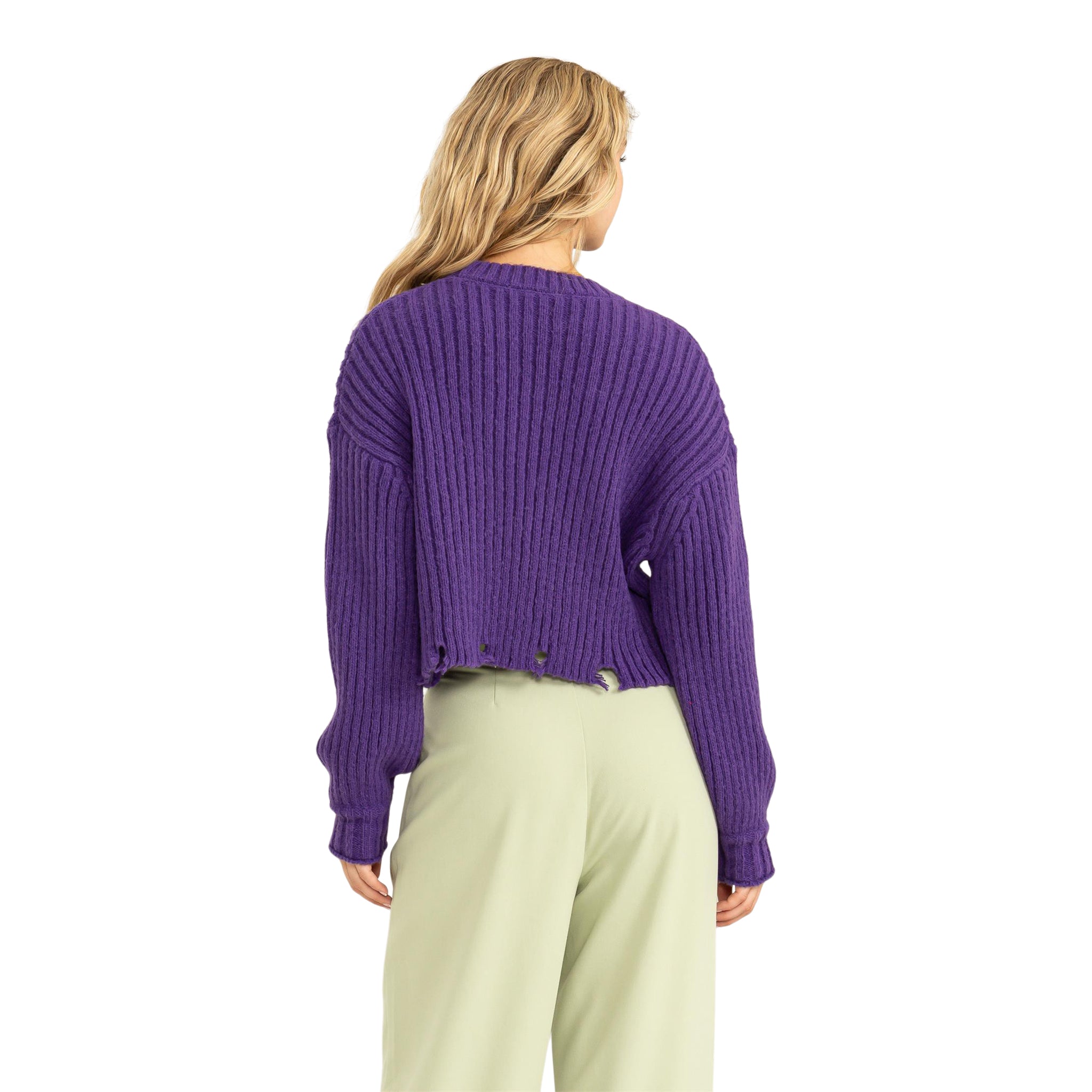 Ripped Hem Sweater - Denny's