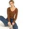 Long Sleeve V-Neck - Denny's