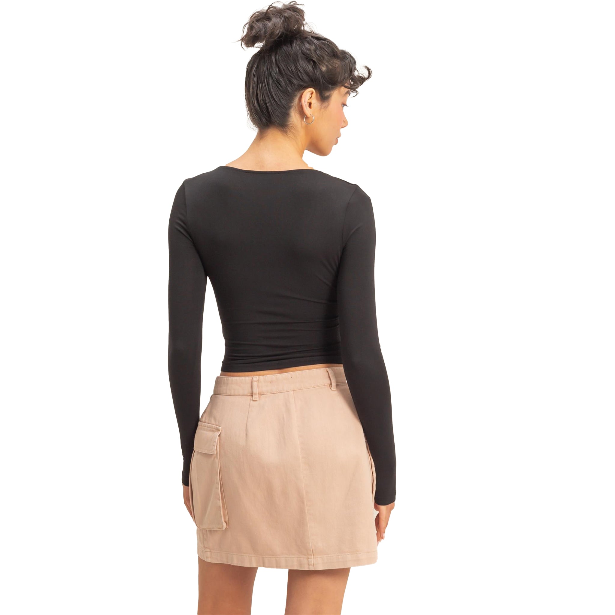 Long Sleeve Scoop Neck Top - Denny's