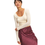 Long Sleeve Scoop Neck Top - Denny's