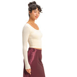 Long Sleeve Scoop Neck Top - Denny's