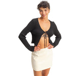 Ribbed Tie Cardigan - Denny's