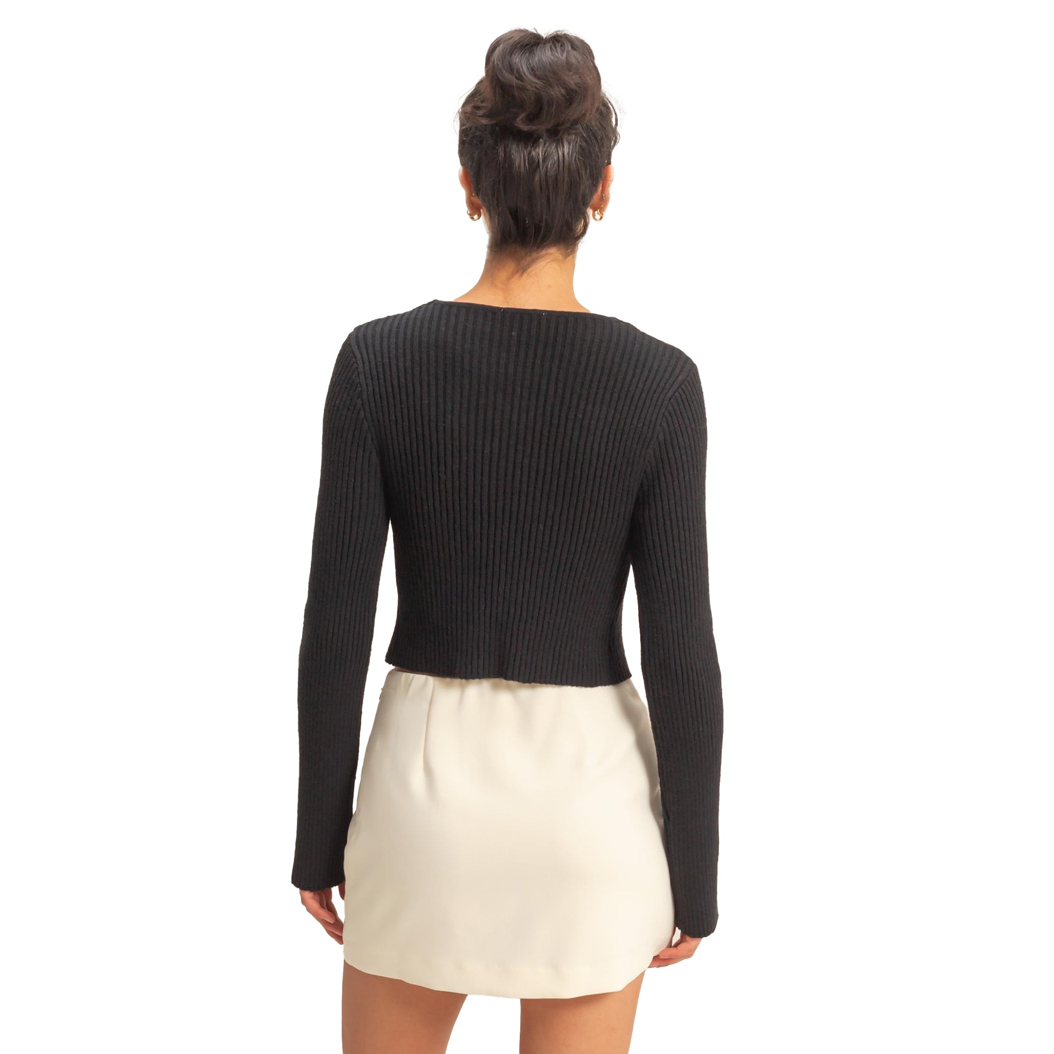 Ribbed Tie Cardigan - Denny's