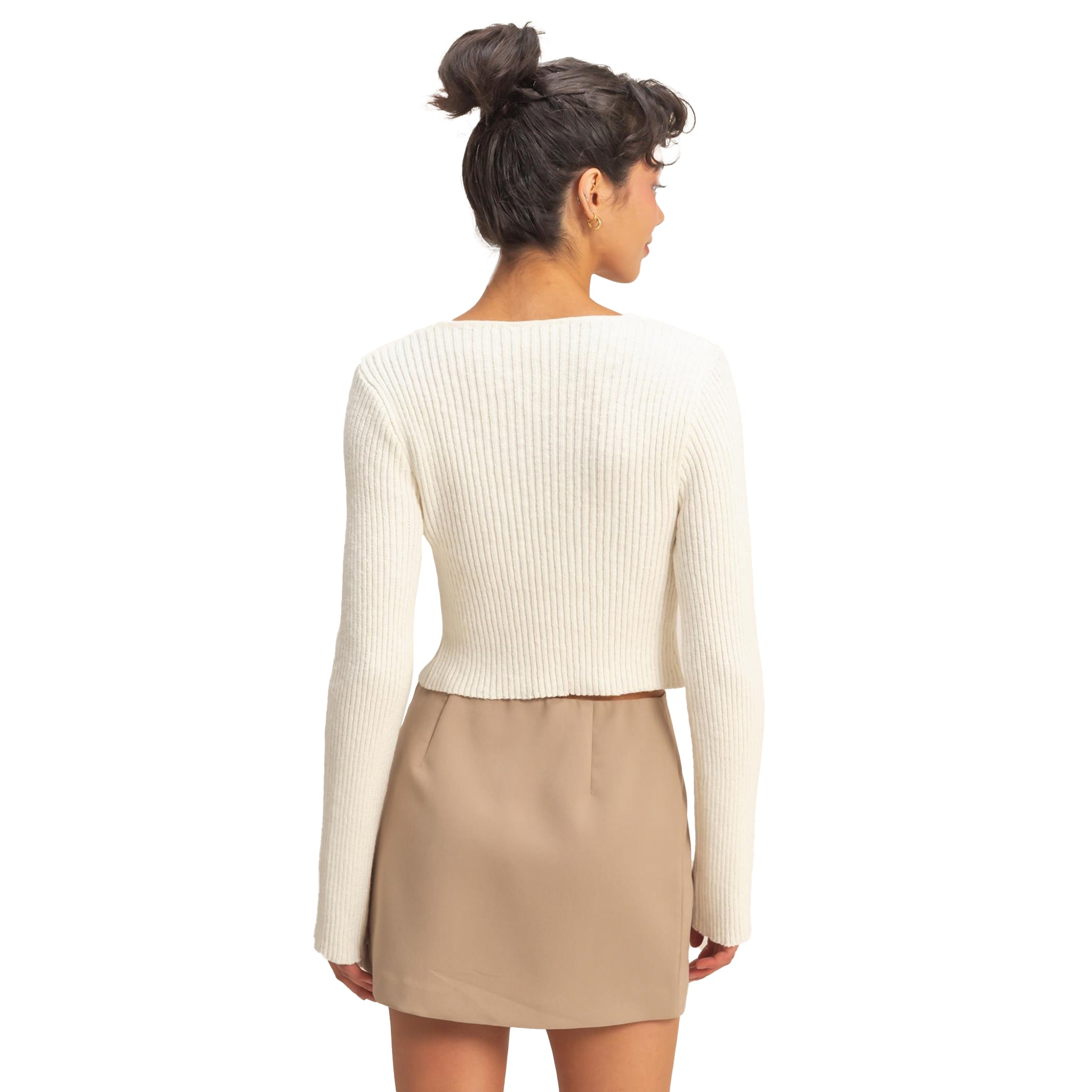 Ribbed Tie Cardigan - Denny's