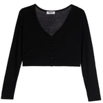 Long Sleeve Crop Cardigan - Denny's