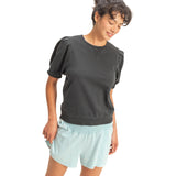 Short Sleeve Puff Sleeve Sweatshirt