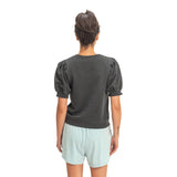 Short Sleeve Puff Sleeve Sweatshirt