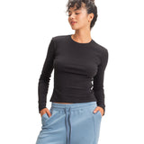 Long Sleeve Solid Crew