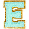 E Varsity Chenille Letter Sticker Patch - Denny's