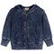 Distressed Denim Zip Hoodie - Denny's