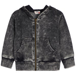 Distressed Denim Zip Hoodie - Denny's