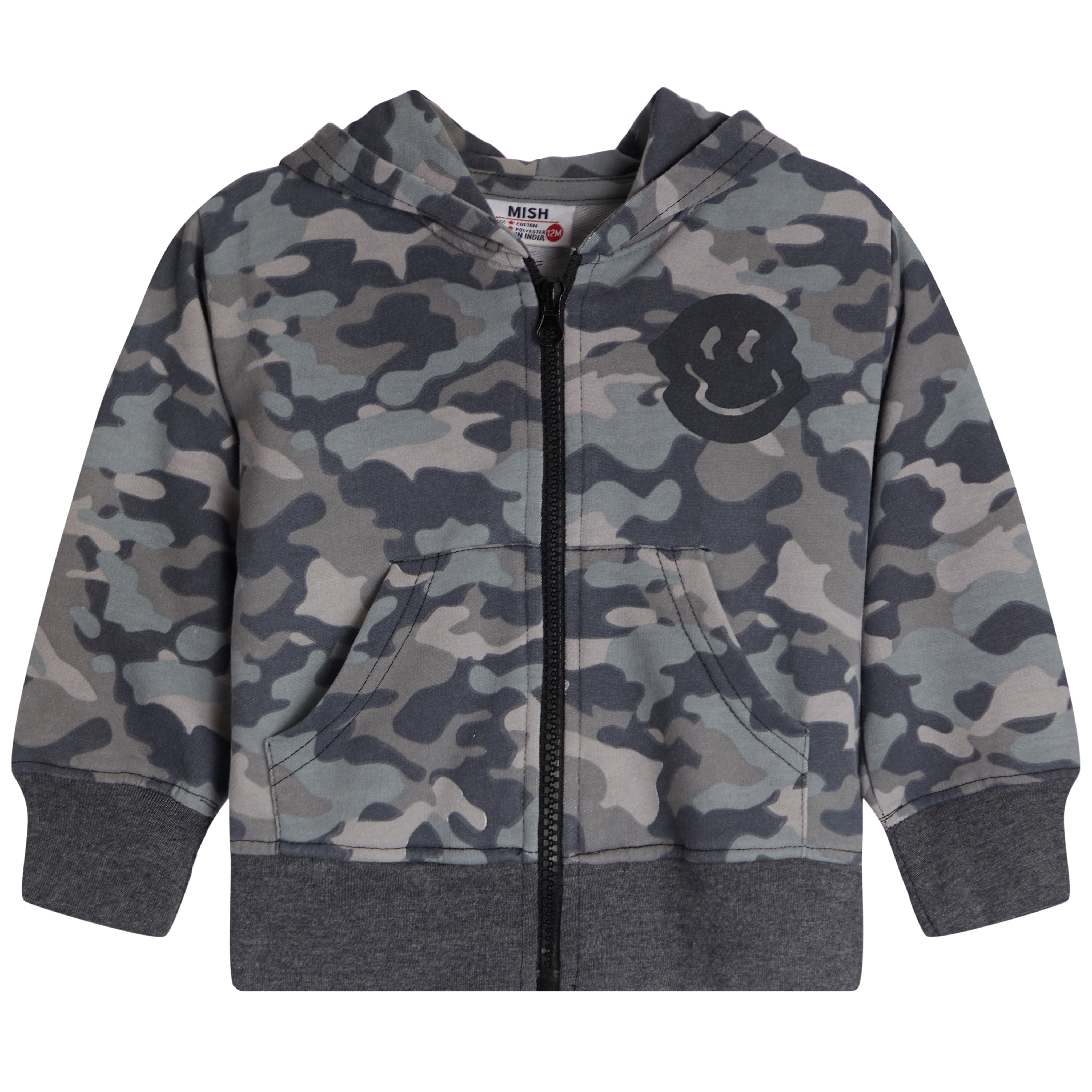 Distressed Camo Zip Hoodie - Denny's