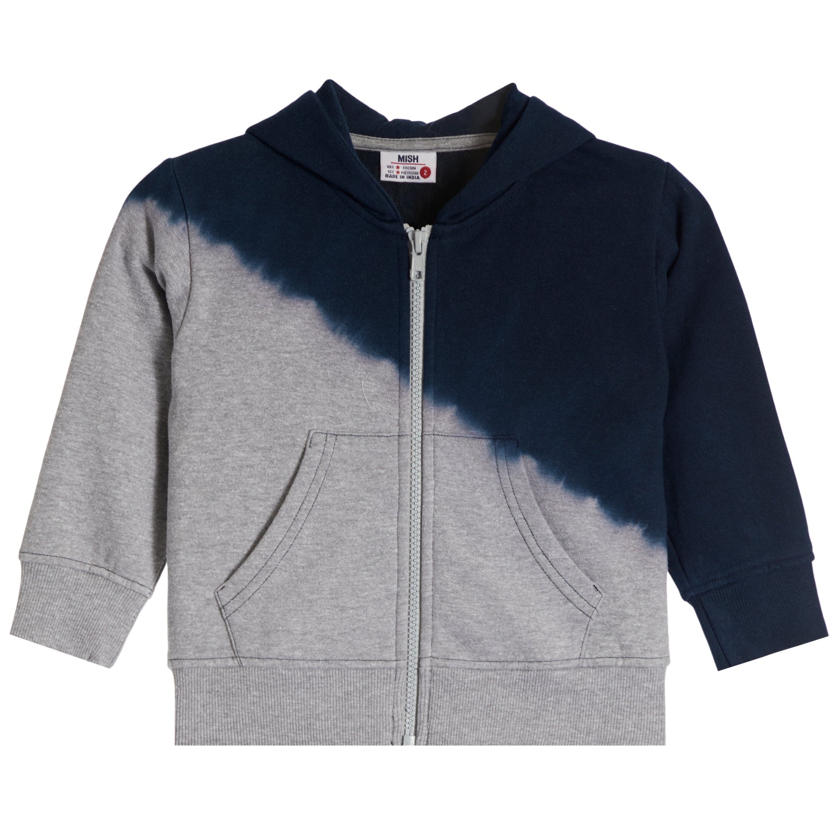 Diagonal Dip Zip Hoodie - Denny's