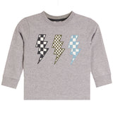 Check Bolts Long Sleeve Tee