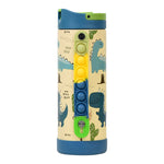 14 oz Dino WaterBottle Pop It Handle - Denny's