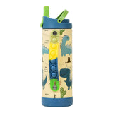 14 oz Dino WaterBottle Pop It Handle - Denny's