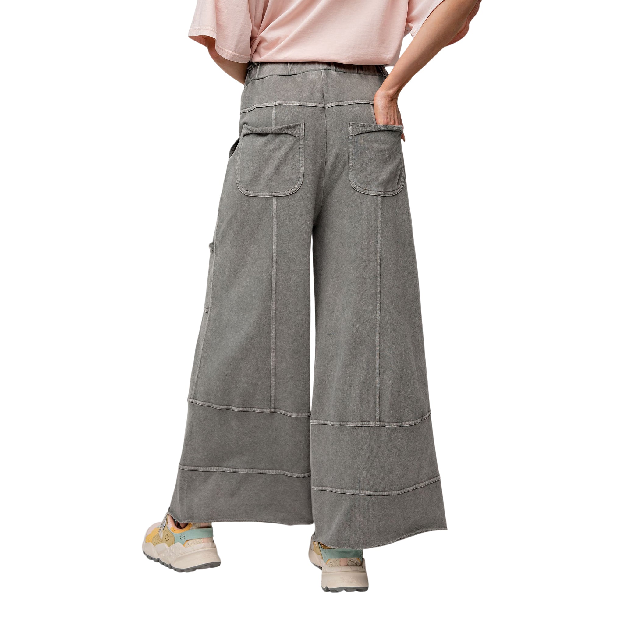 Mineral Wash Wide Leg Sweatpant - Denny's