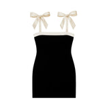 Edeline Dress With Champagne Ties