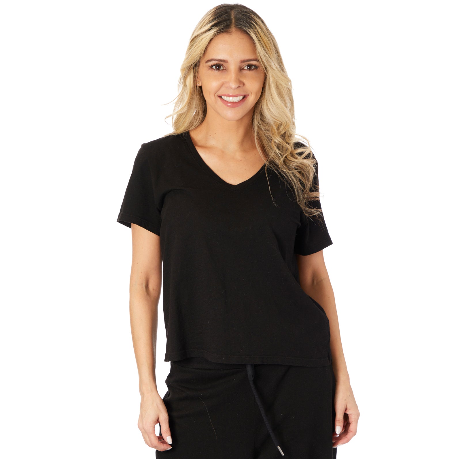Charlotte Slub V-Neck - Denny's