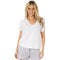 Charlotte Slub V-Neck - Denny's