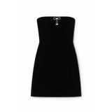 Ella Velour Diamond Bow Dress