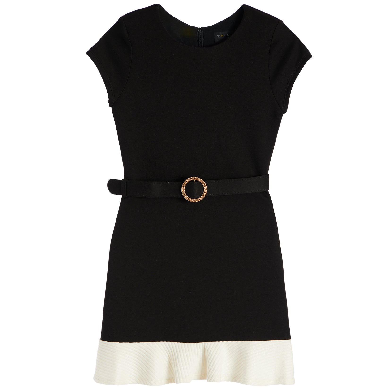 Elle Dress With Cream Ruffle - Denny's