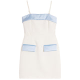 Ember Dress With Baby Blue Trim