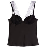 Lace Trim Satin Tank