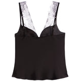 Lace Trim Satin Tank