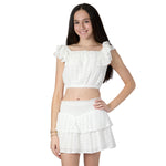 Esme Ruffle Crop Top - Denny's