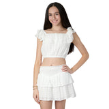 Esme Ruffle Crop Top - Denny's