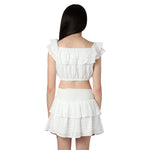 Esme Ruffle Crop Top - Denny's