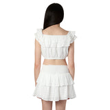 Esme Ruffle Crop Top - Denny's