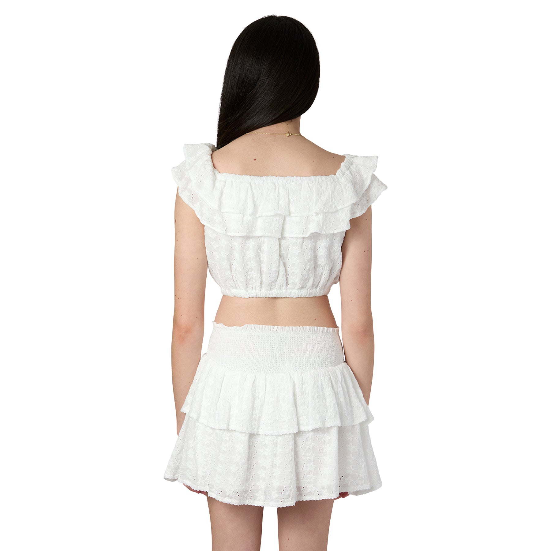 Esme Ruffle Crop Top - Denny's